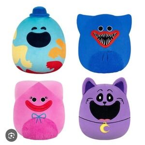 Squishmallows Poppy Playtime 8" Plush DOEY CATNAP KISSY MISSY HUGGY (SET OF 4)